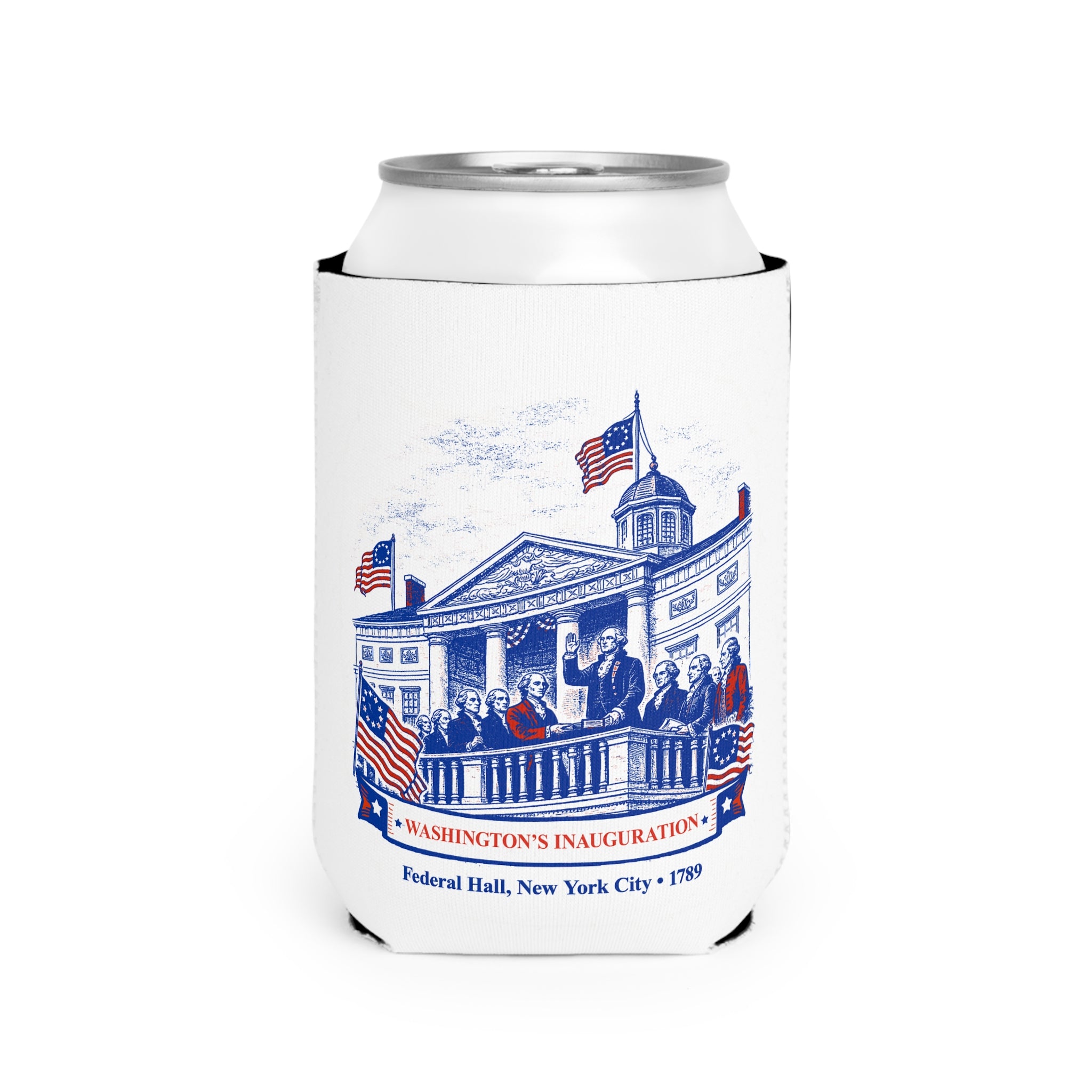 Washington's Inaguration Can Cooler Sleeve