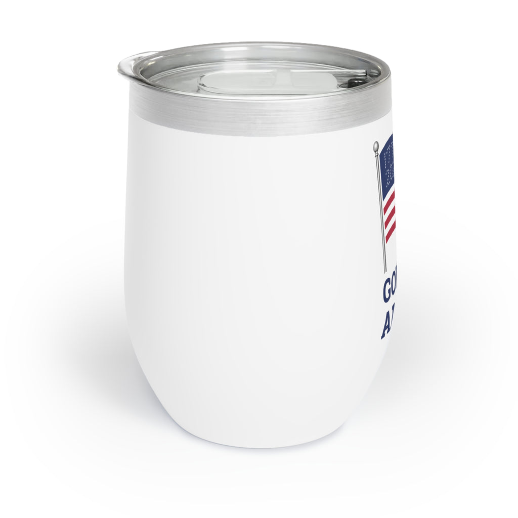 God Bless America & The 250 Flag Chill Wine Tumbler