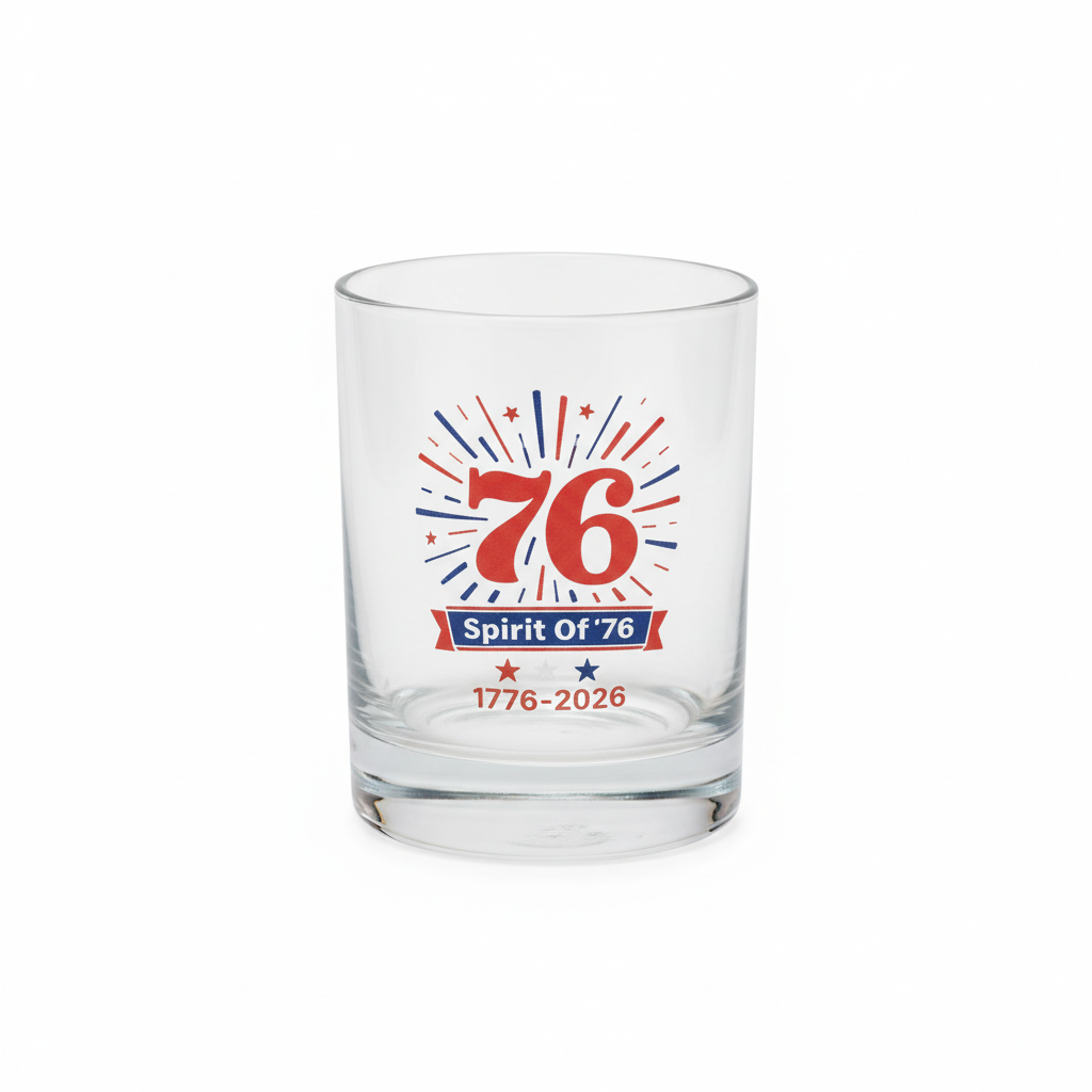 Spirit of '76 Rocks Glass - White Background